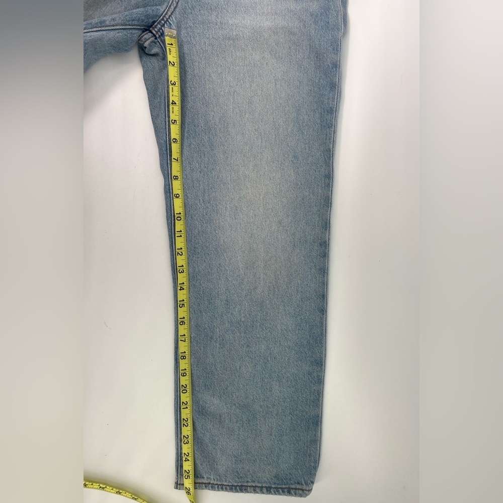 Levi’s Light Wash Ribcage High Rise Straight Leg Denim Jeans 29 Twenty Nine - Picture 11 of 12